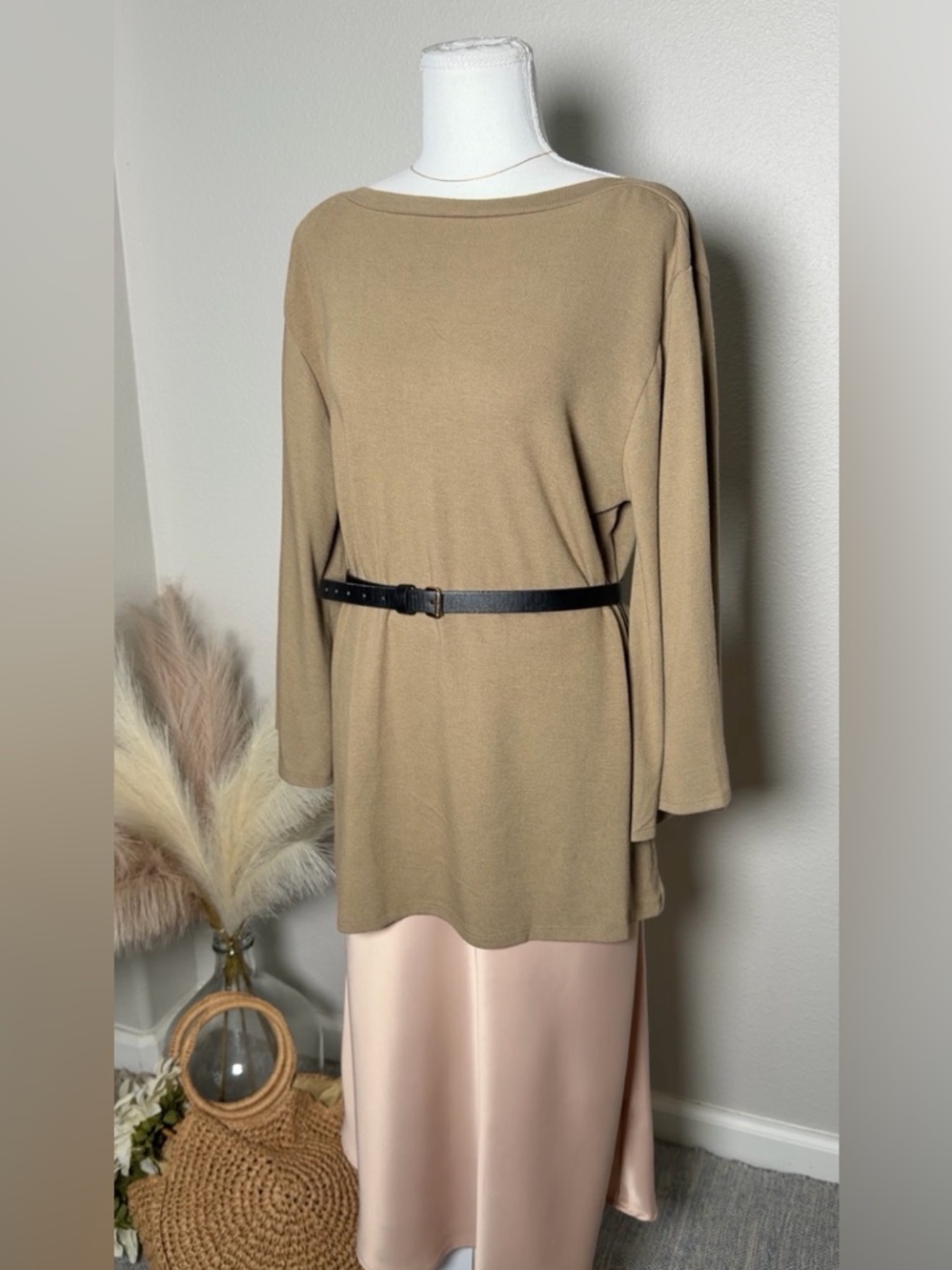 Zenana - Olive Boatneck Tunic